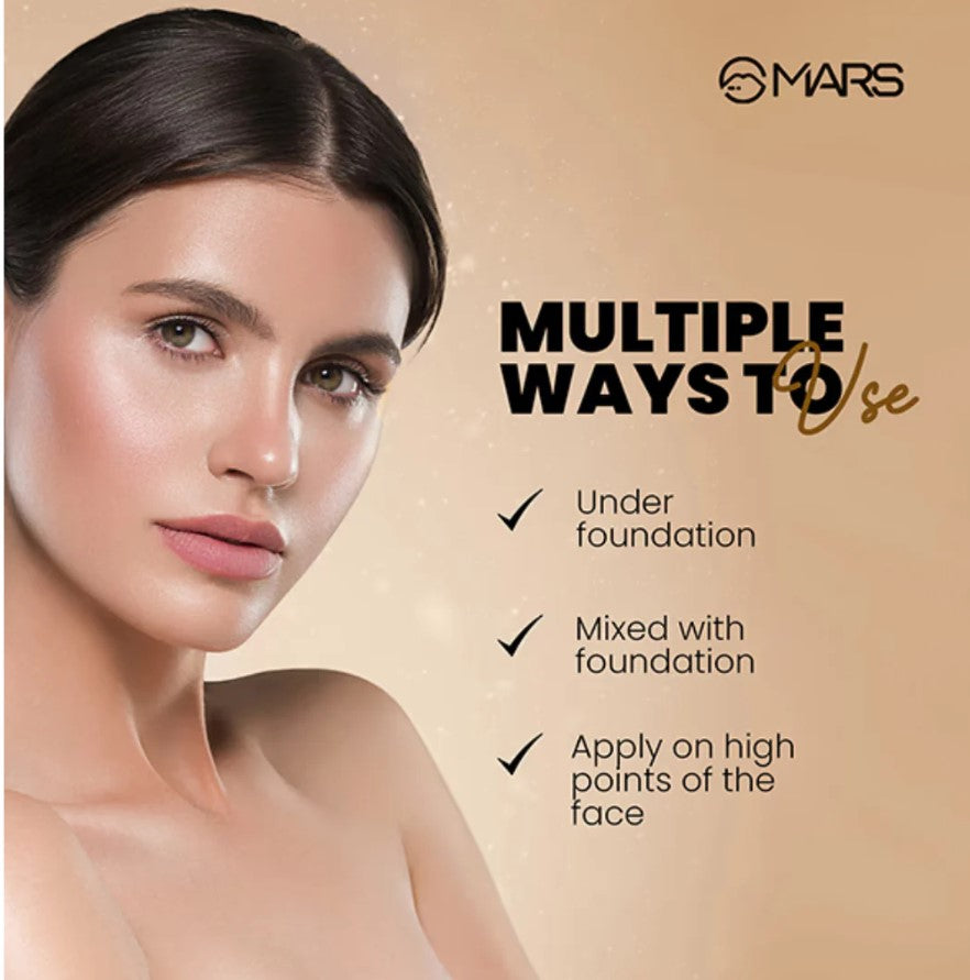 3-in-1 Glow Magic – Mars Liquid Highlighter - Moisturizer, Dewy Base & Highlighter